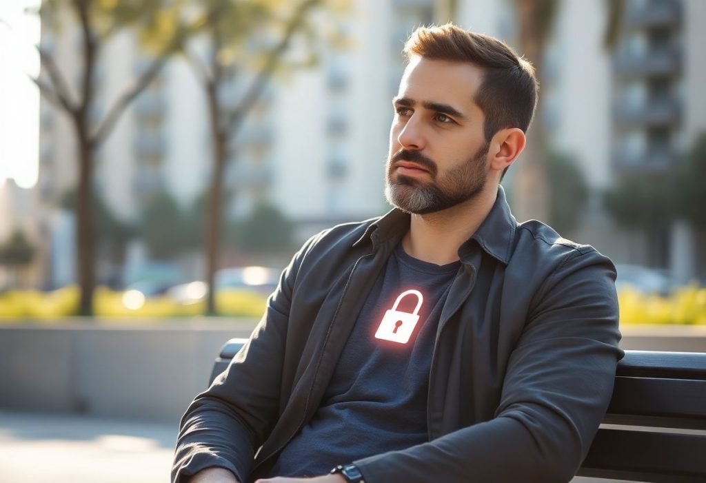 גבר חושב - התחלה של תנועה פנימית